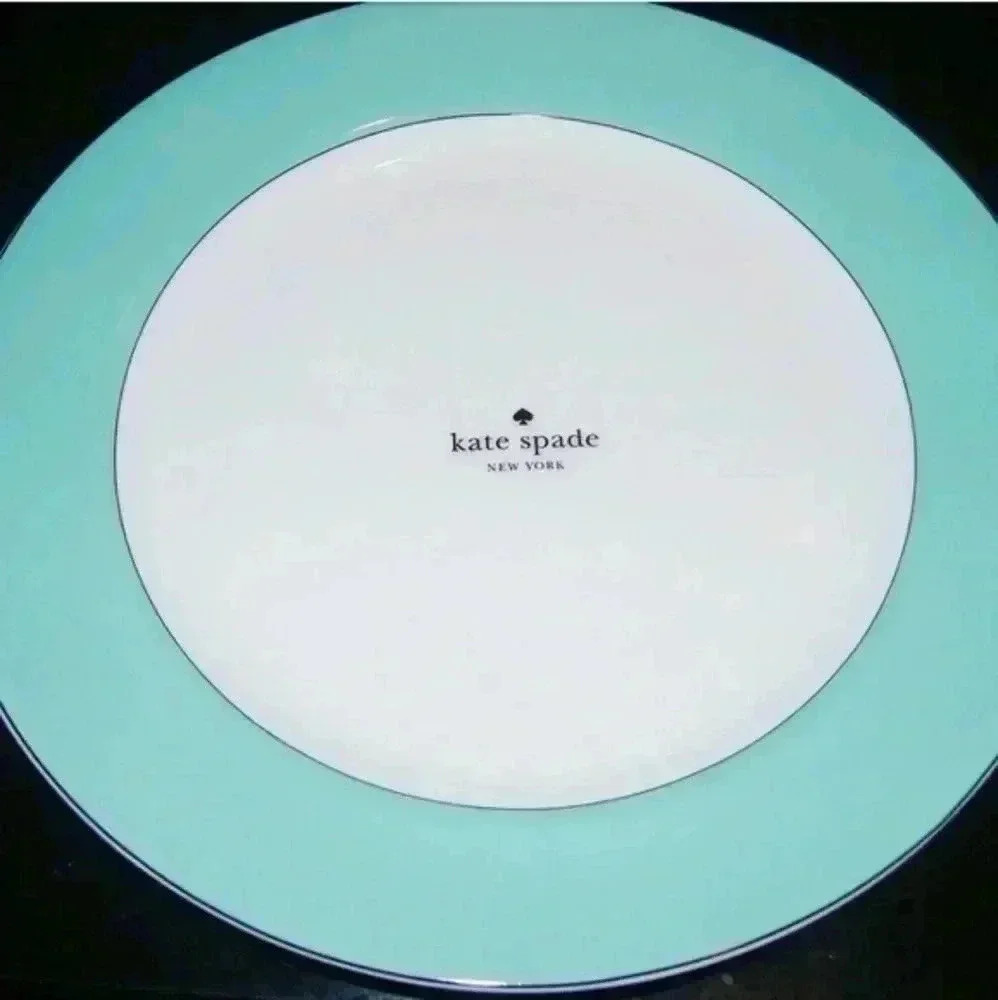 NWT TURQUOISE AQUA KATE SPADE PLATE - Picture 1 of 5